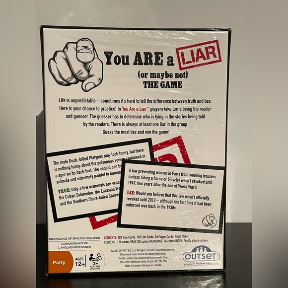 unopened You ARE a LIAR ( or maybe not ) card game - Picture 5 of 5